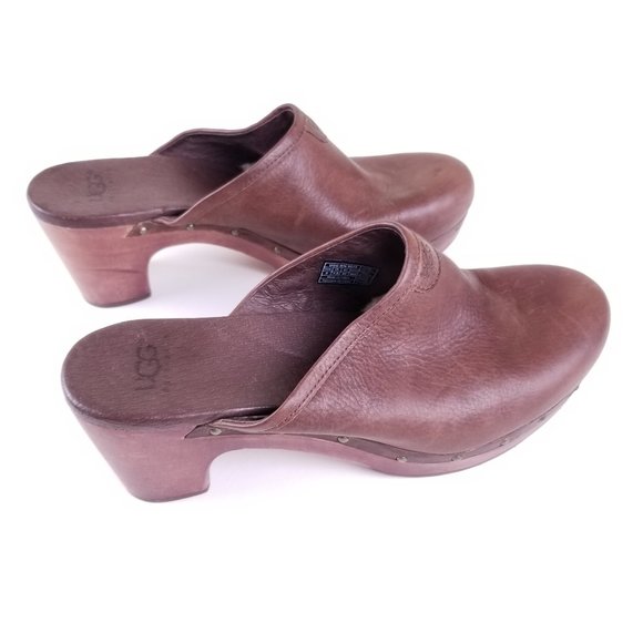 Ugg Clogs Leather Abbie 5933 Size 9 - Picture 3 of 5